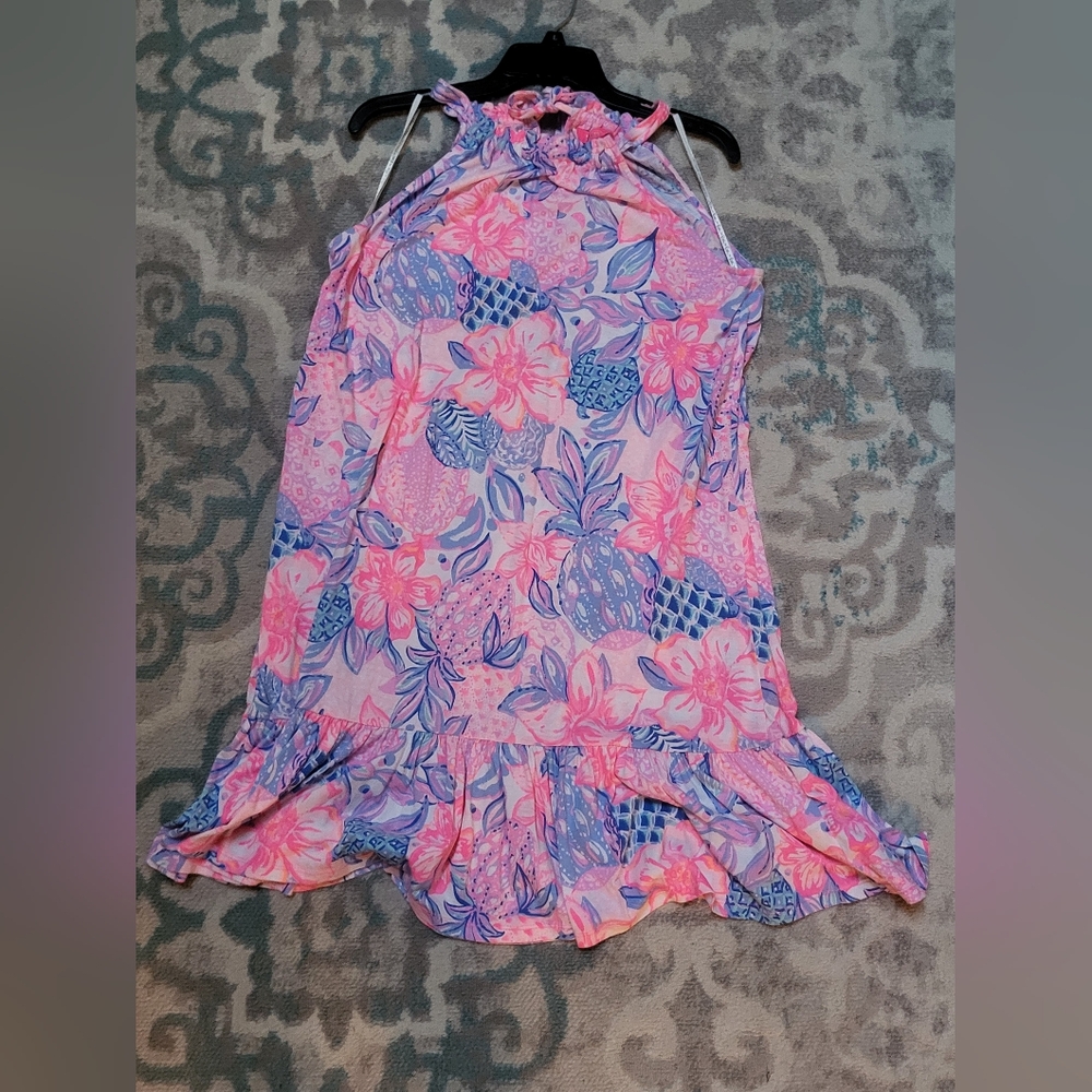 Lilly Pulitzer Saira Halter Dress In Pink Isle Snappy Turtle